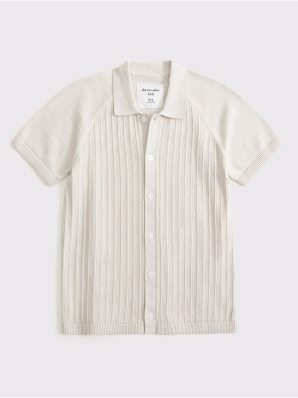 Abercrombie Kids boys button through sweater in cream size 11/12 NWT